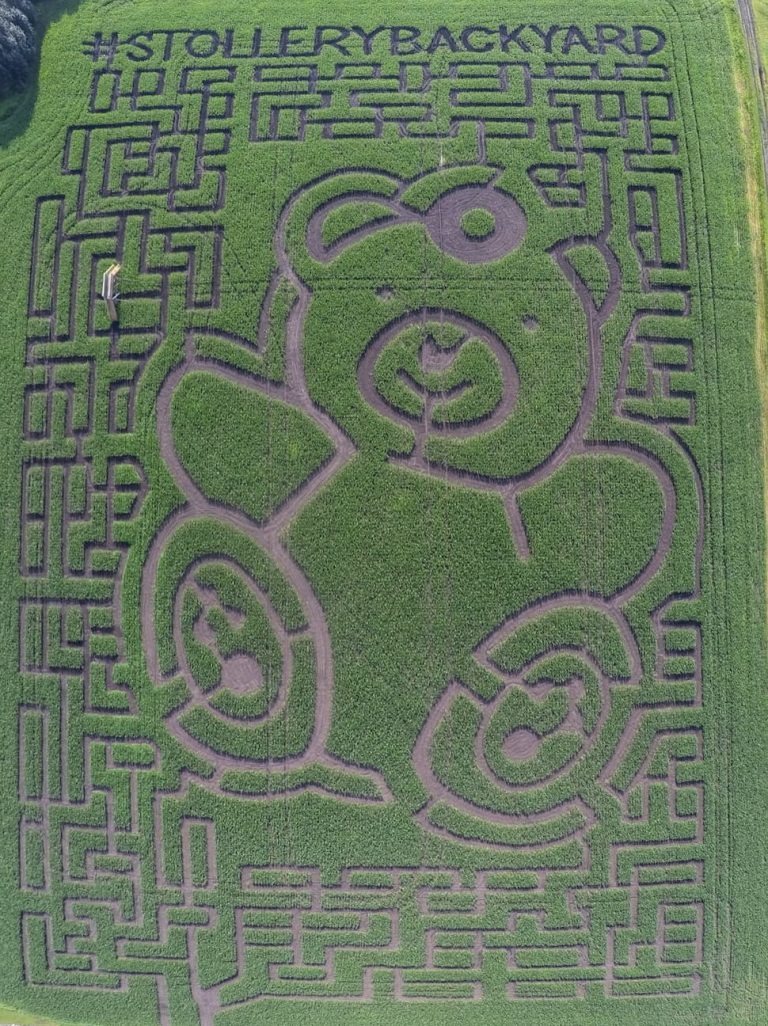 aerial-view-of-corn-maze - Edmonton RV Park